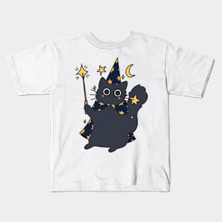 Cute magic cat design Kids T-Shirt